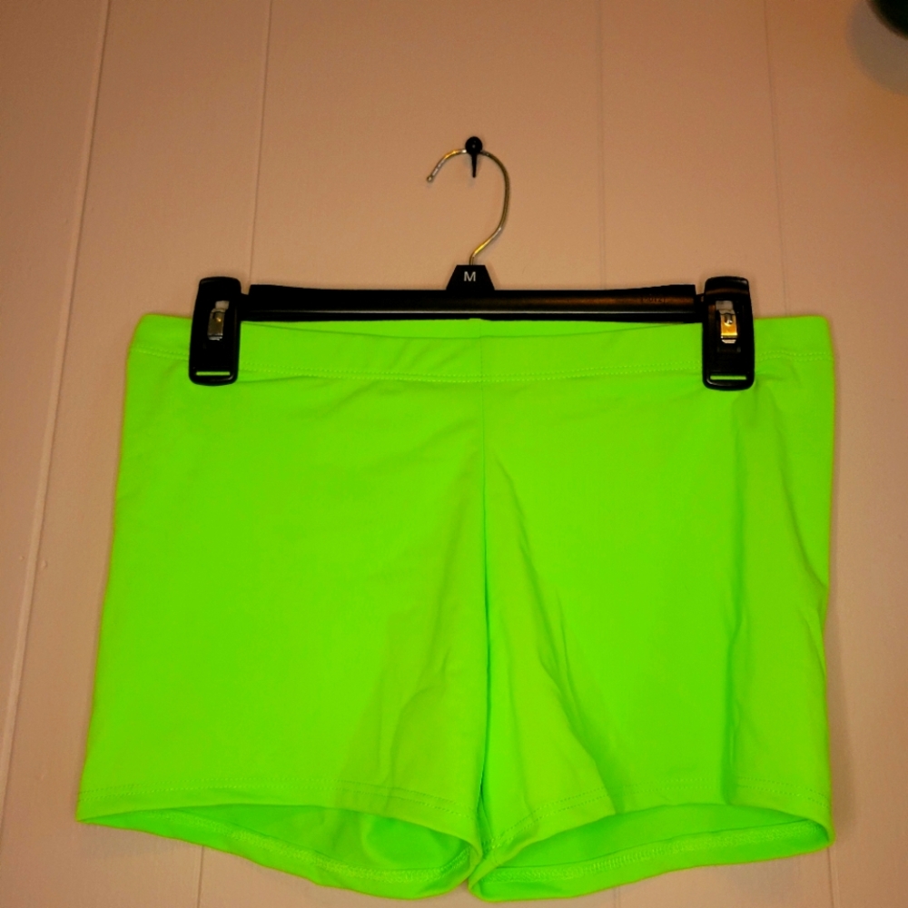 Neon green spandex
